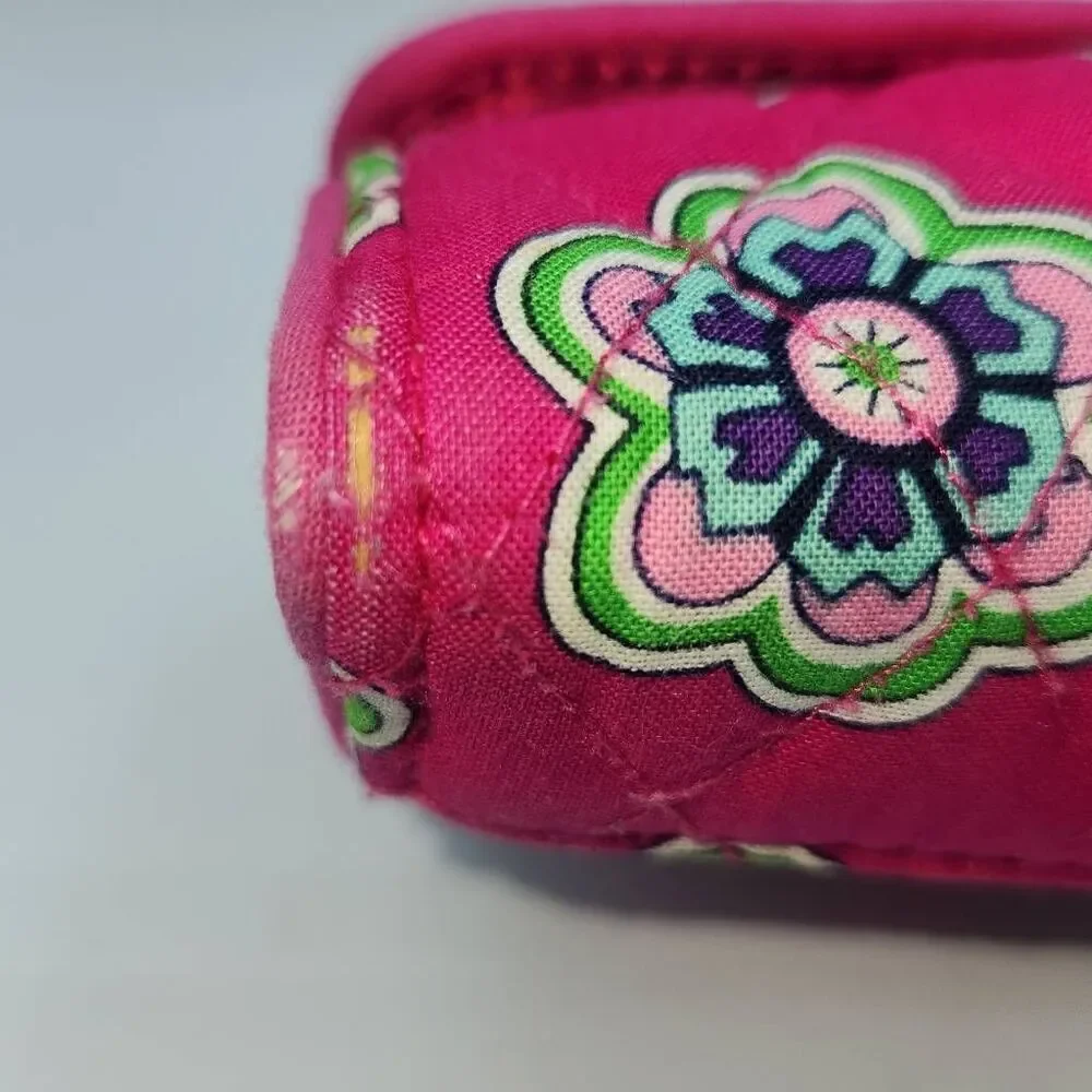 Vera Bradley Euro Wallet in Pink Swirls Flowers Card Holder Small Travel